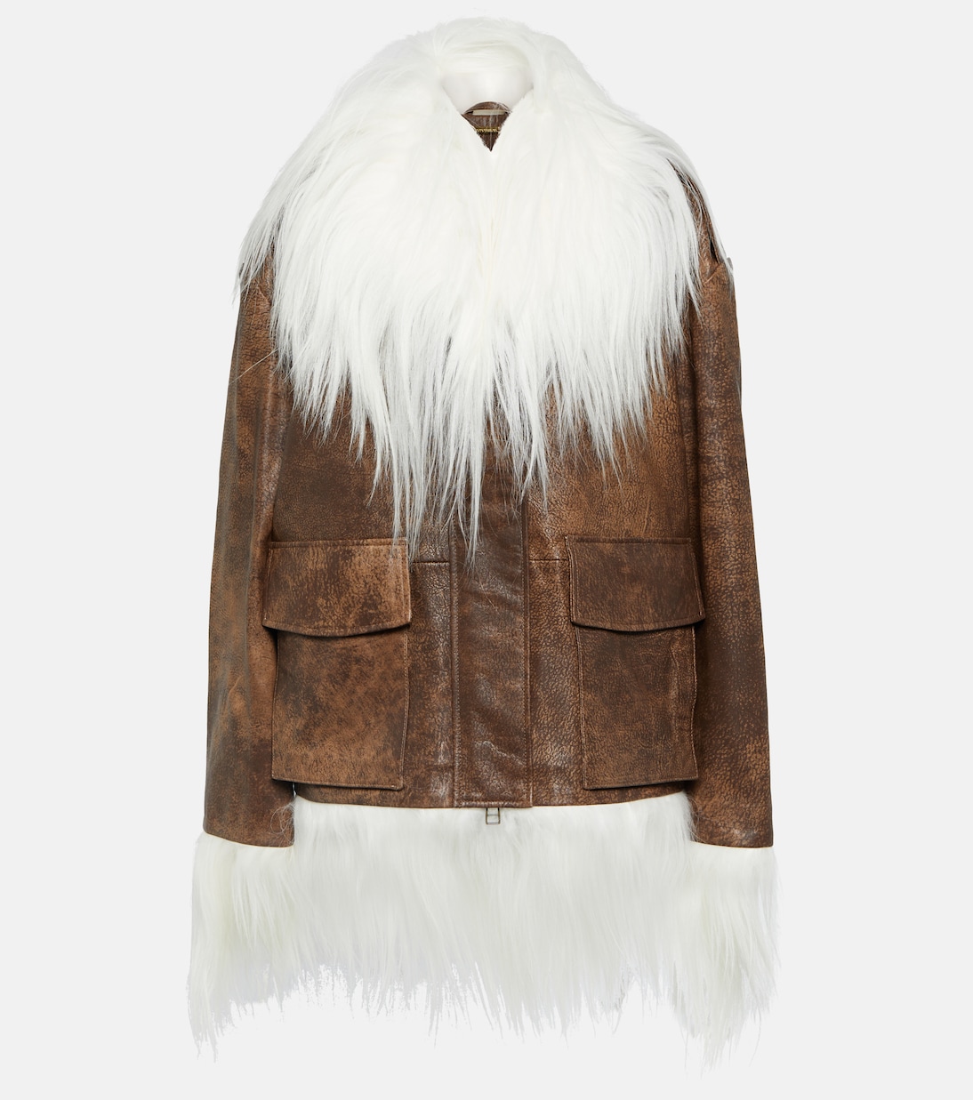 Veste Yoyo en cuir à shearling | Dodo Bar Or
