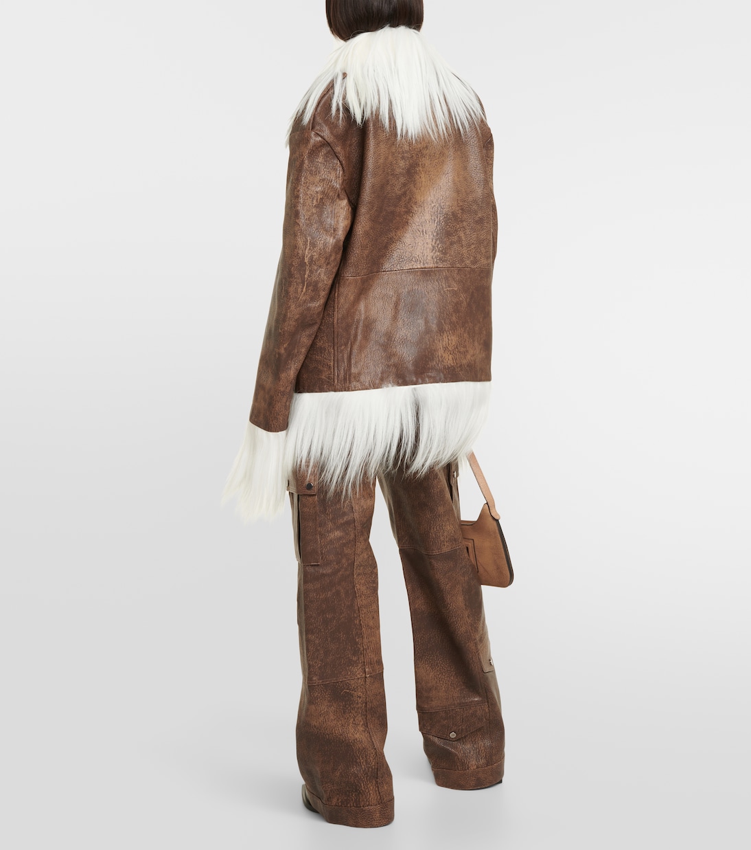 Veste Yoyo en cuir à shearling | Dodo Bar Or