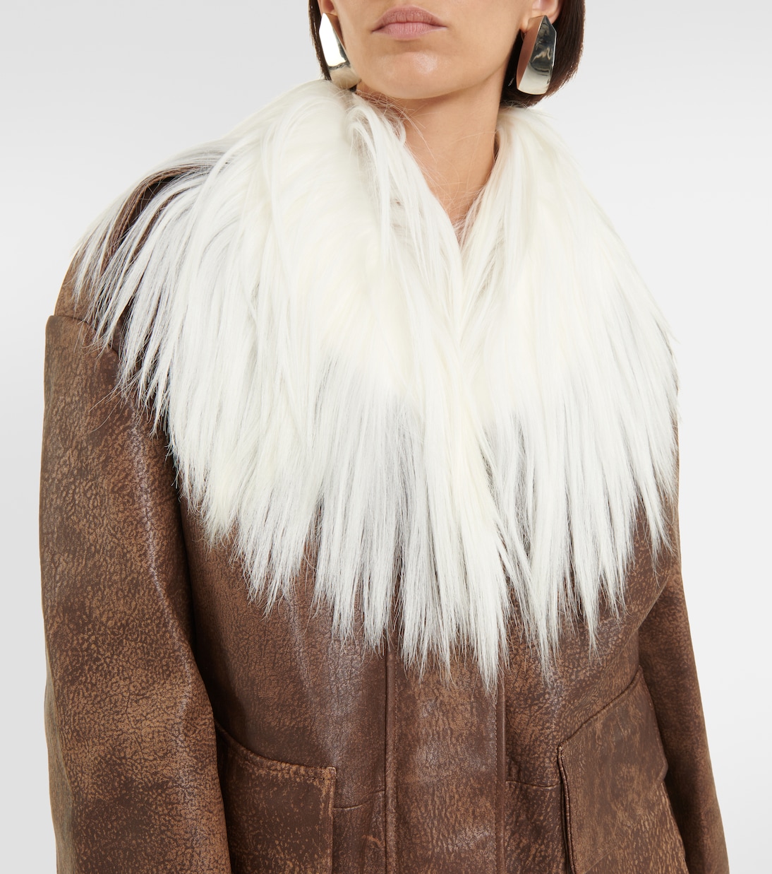 Veste Yoyo en cuir à shearling | Dodo Bar Or