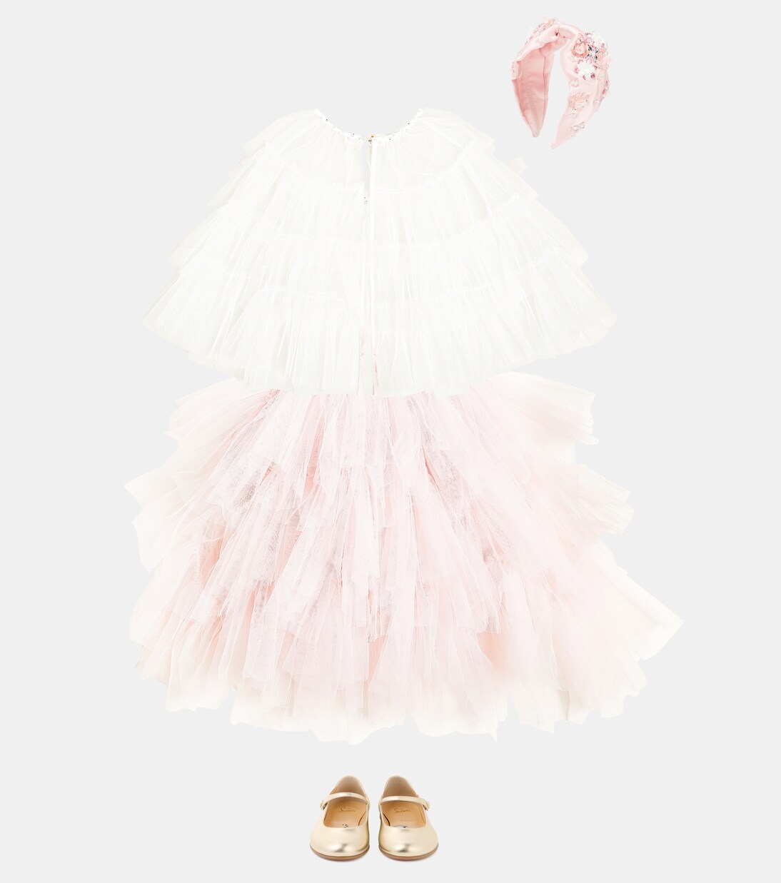 Songbird embellished tulle cape  | Tutu Du Monde