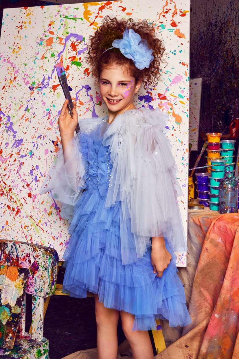 Songbird embellished tulle cape  | Tutu Du Monde