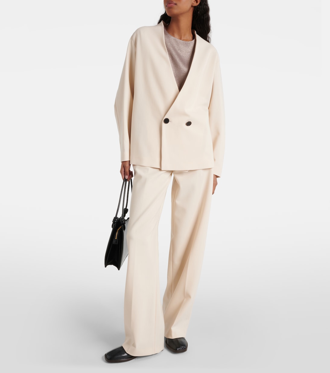 Weite Hose Maud aus einem Wollgemisch | Fforme