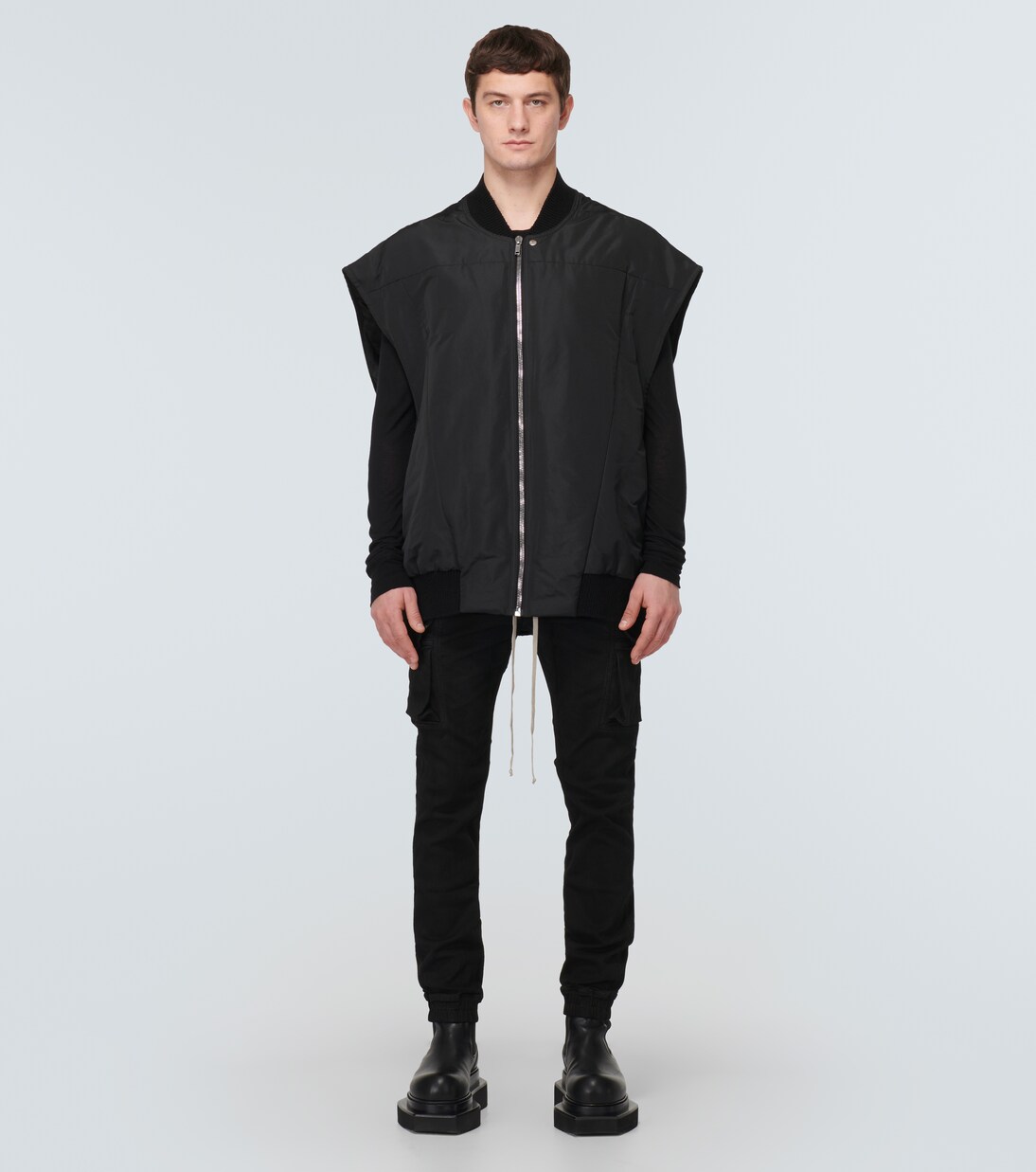 Jumbo coated denim vest | Rick Owens