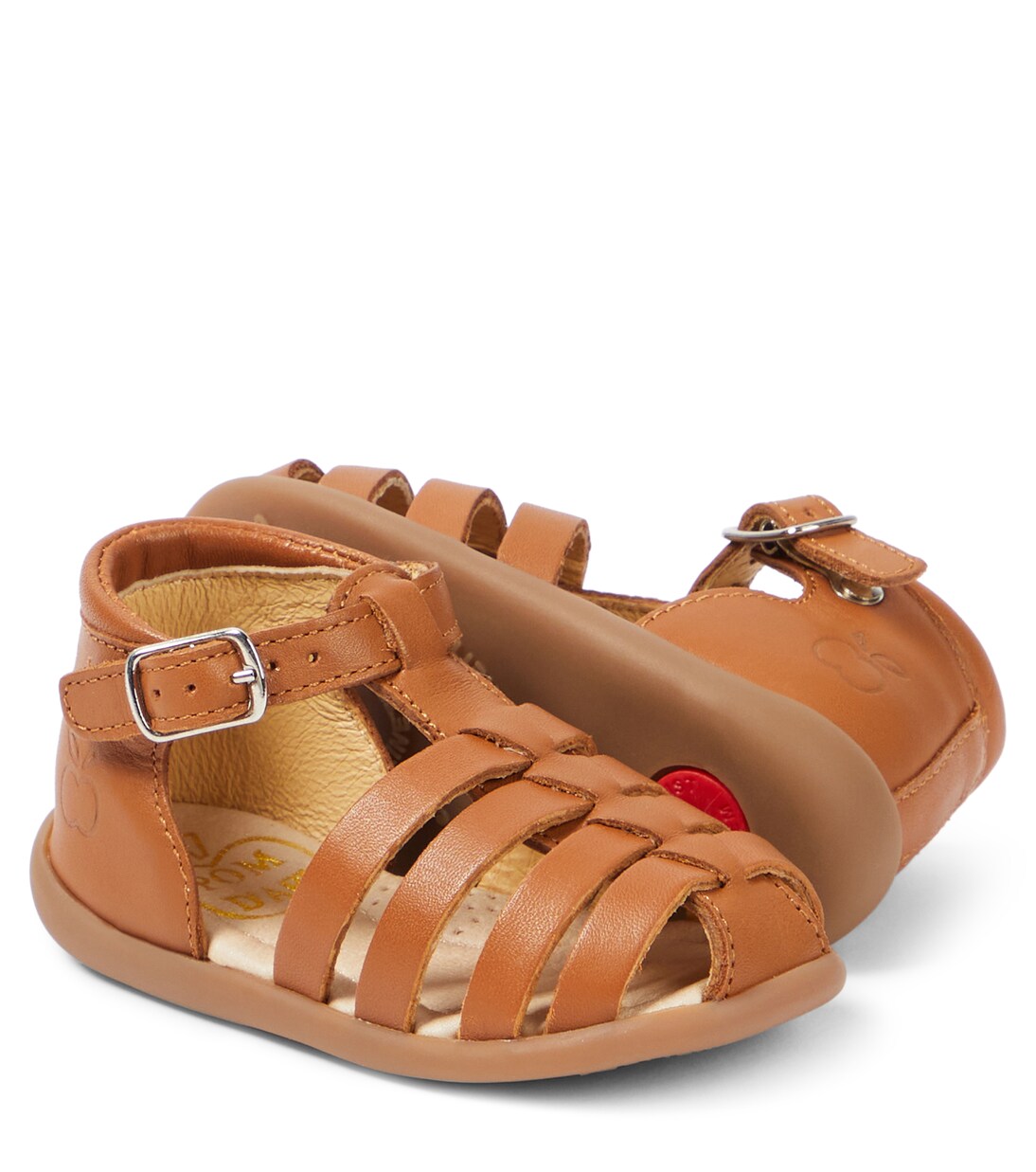 Baby Stand-Up Strap leather sandals  | Pom d'Api