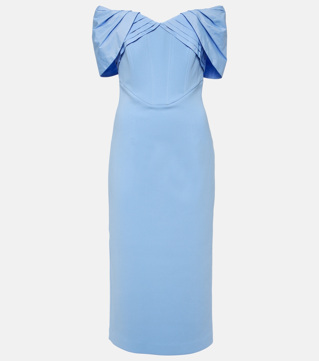 Robe midi Juliana en crêpe et taffetas | Rebecca Vallance