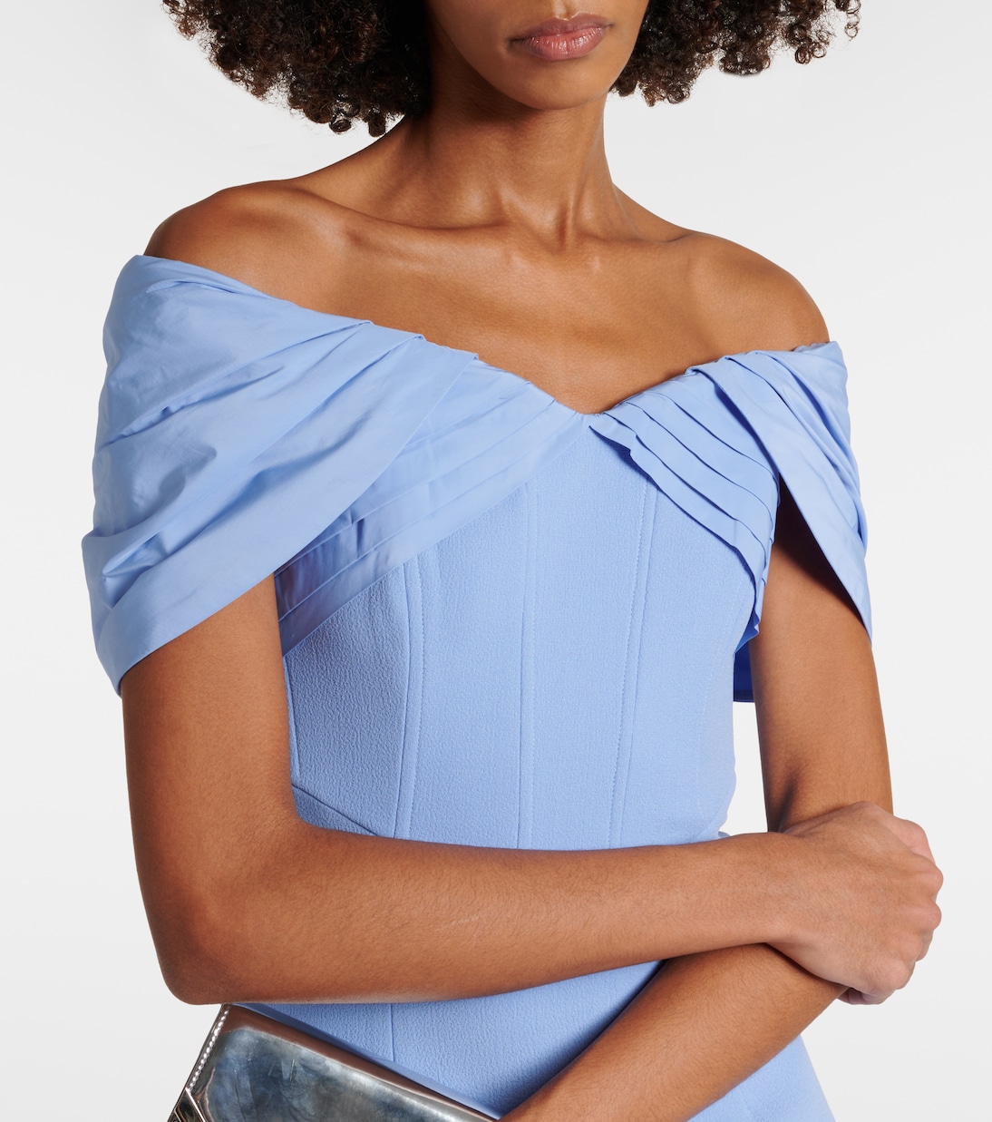 Robe midi Juliana en crêpe et taffetas | Rebecca Vallance
