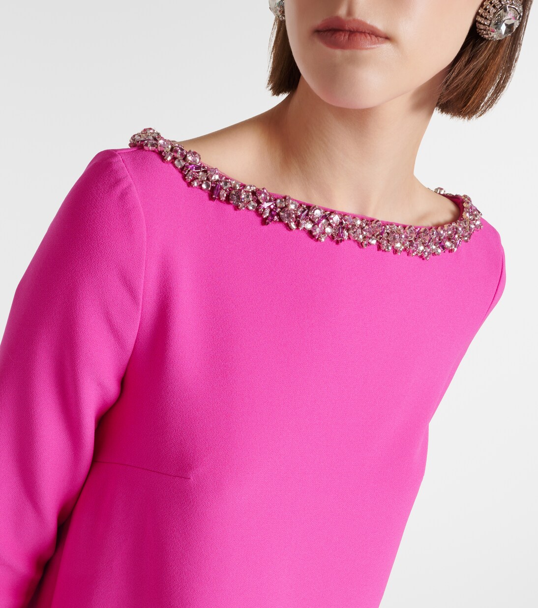 Robe longue Naimal en crêpe | Safiyaa