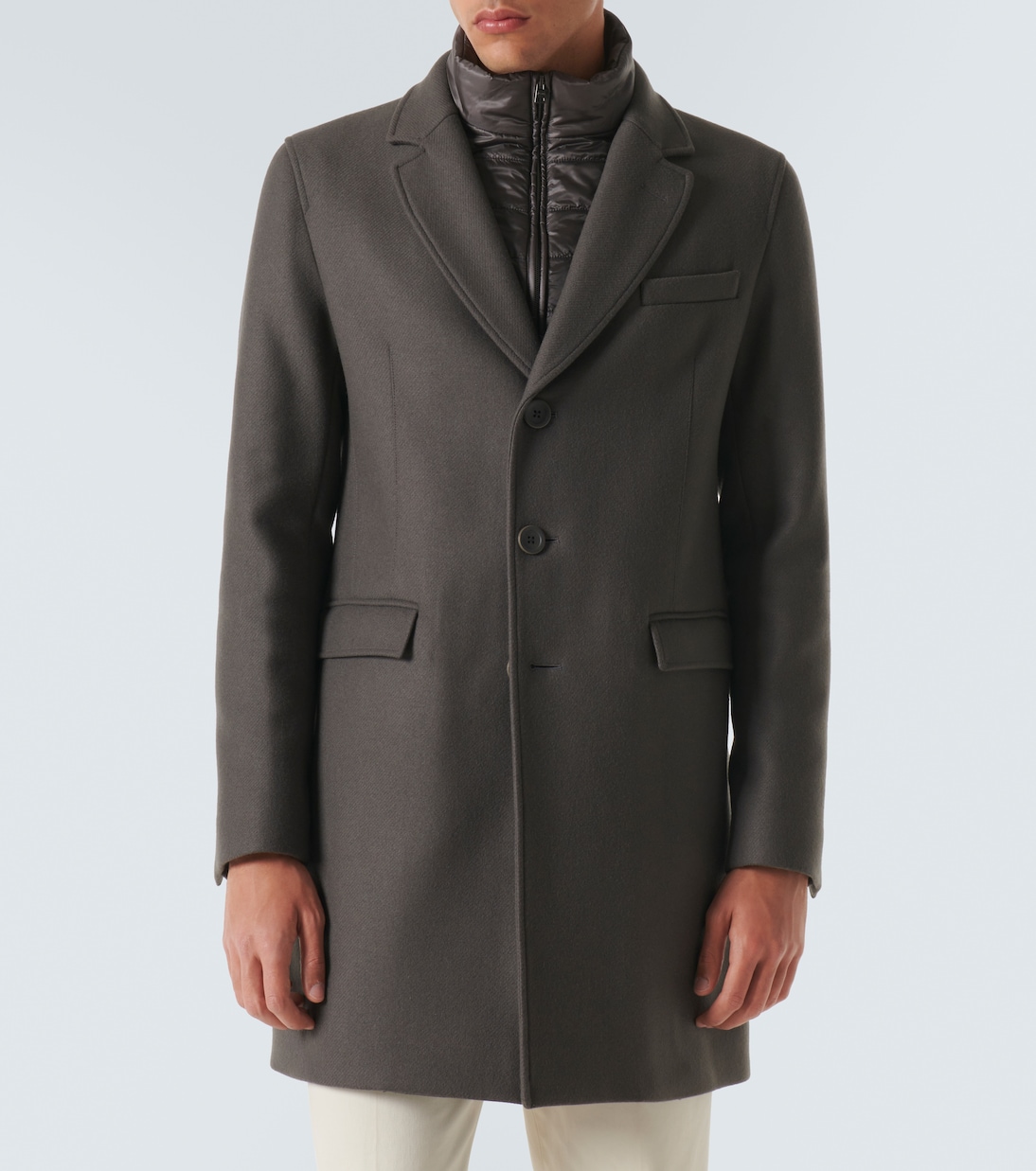 Wool-blend overcoat | Herno