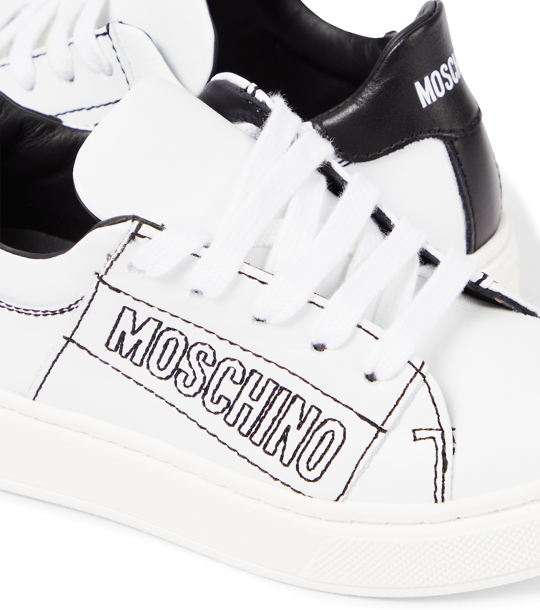 Baskets en cuir à logo | Moschino Kids