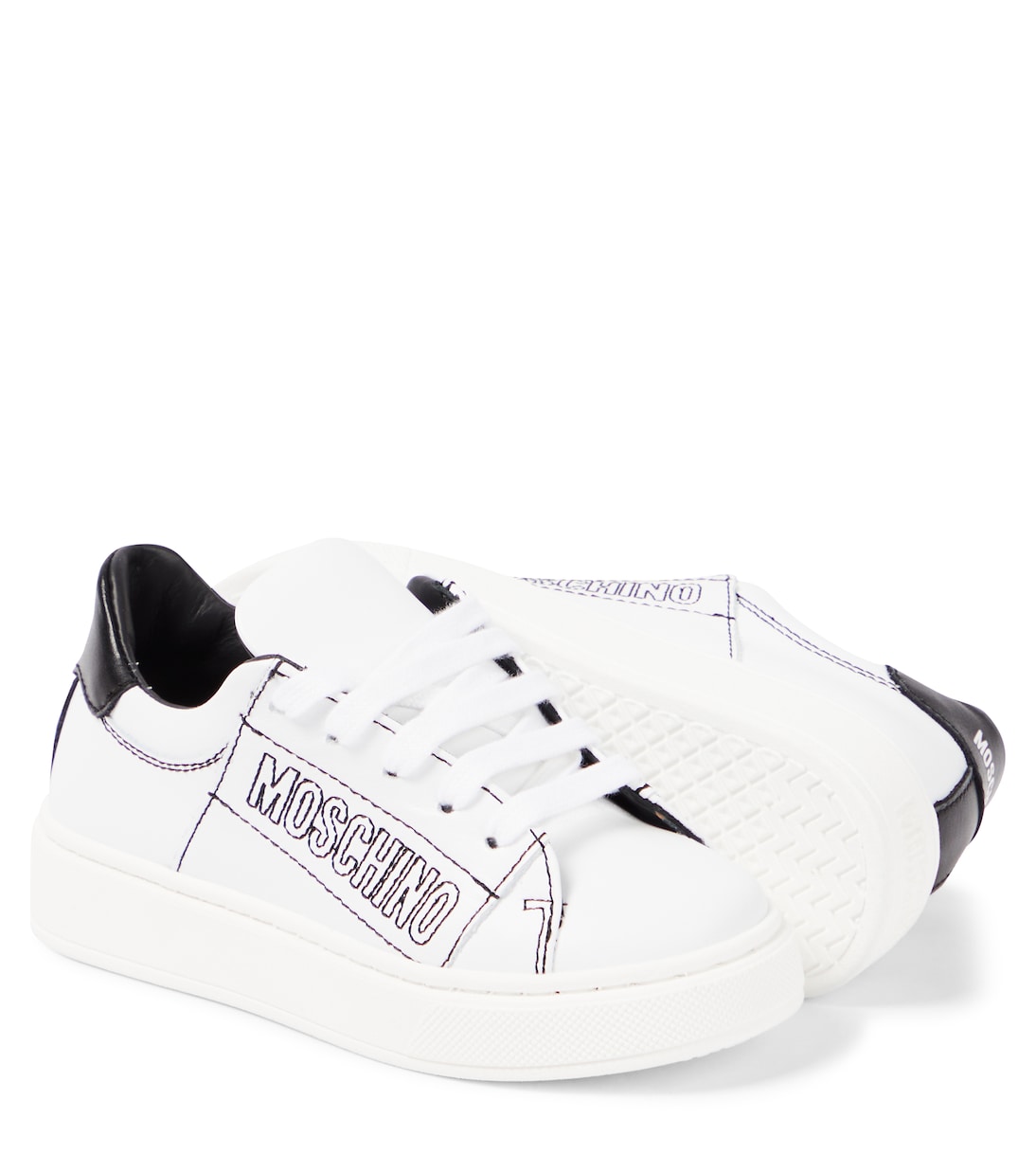 Baskets en cuir à logo | Moschino Kids