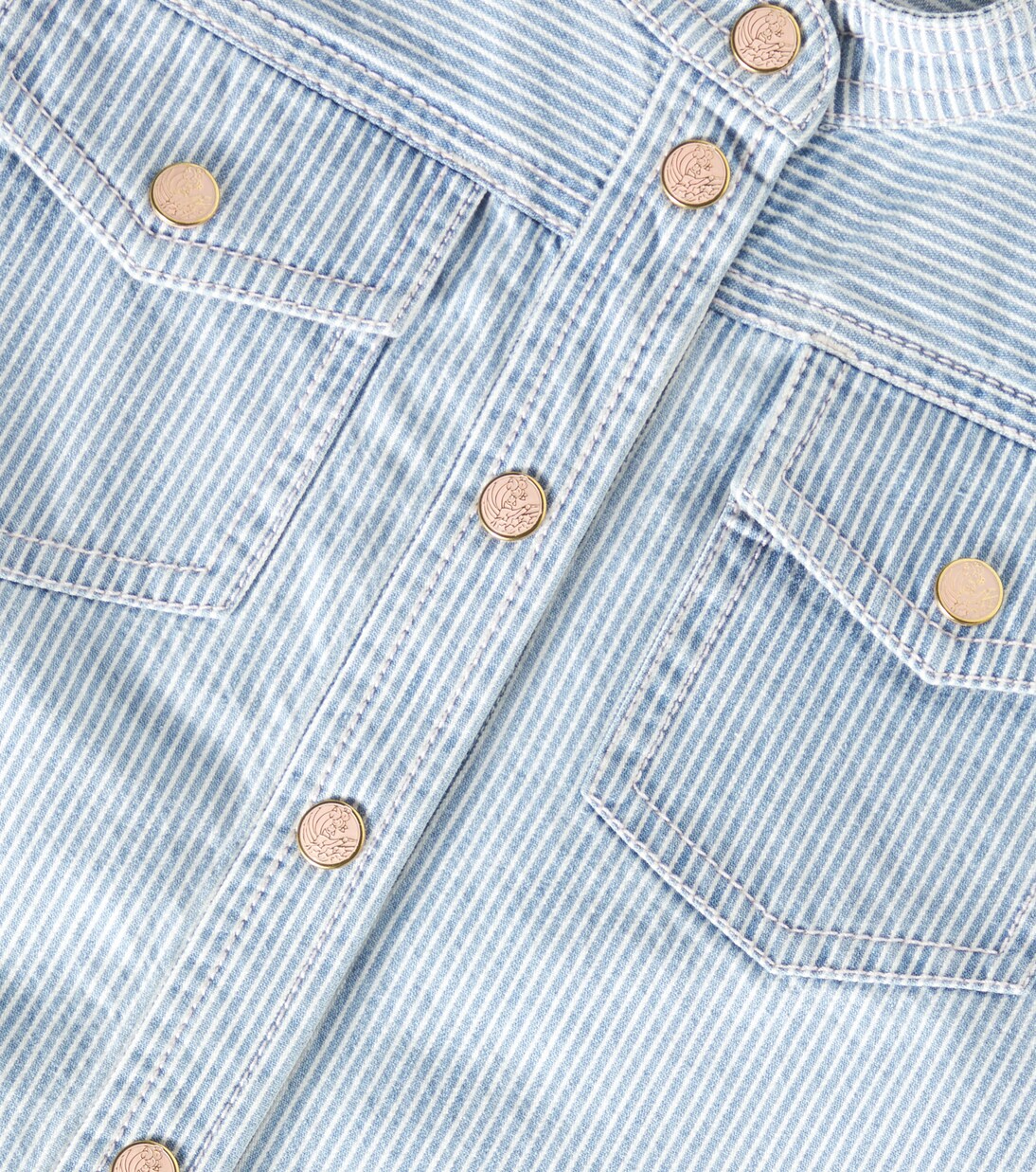 Wylie Utility striped denim top | Zimmermann Kids