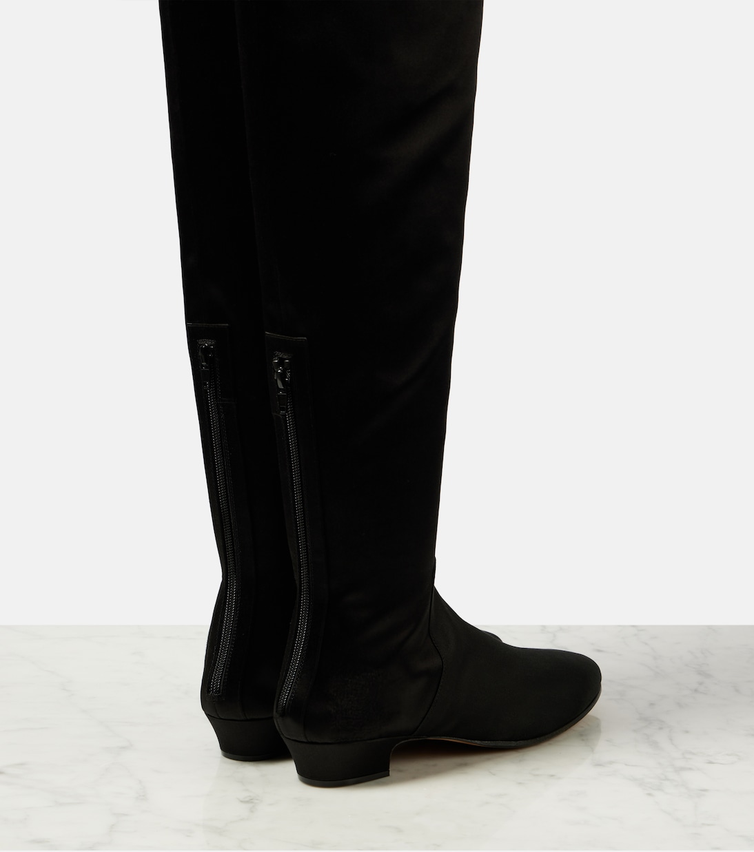 Awar satin over-the-knee boots  | The Row