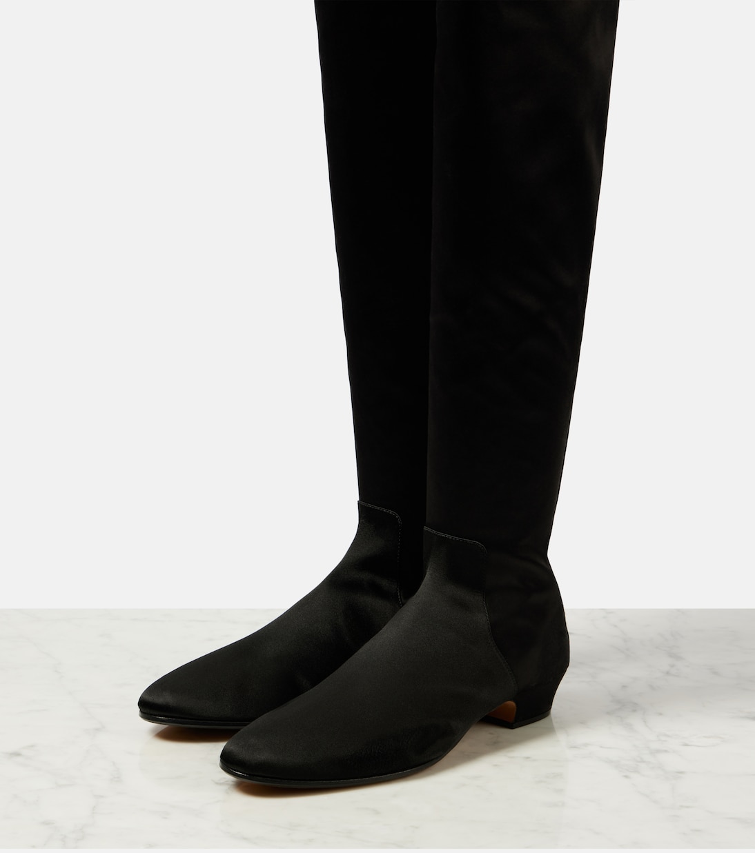 Awar satin over-the-knee boots  | The Row