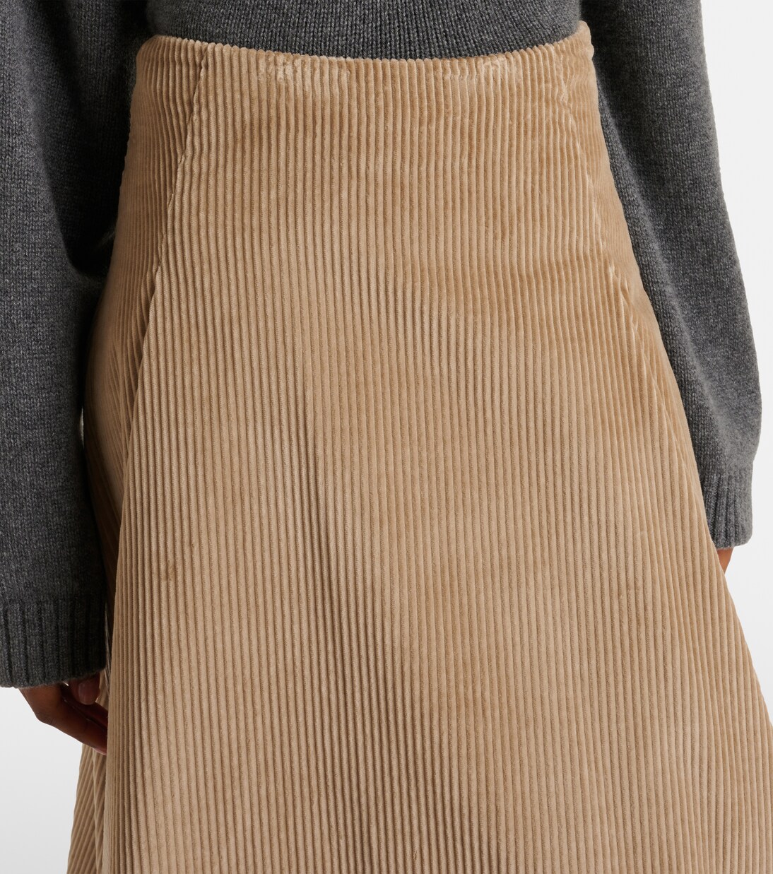 Falda midi de algodón | Brunello Cucinelli