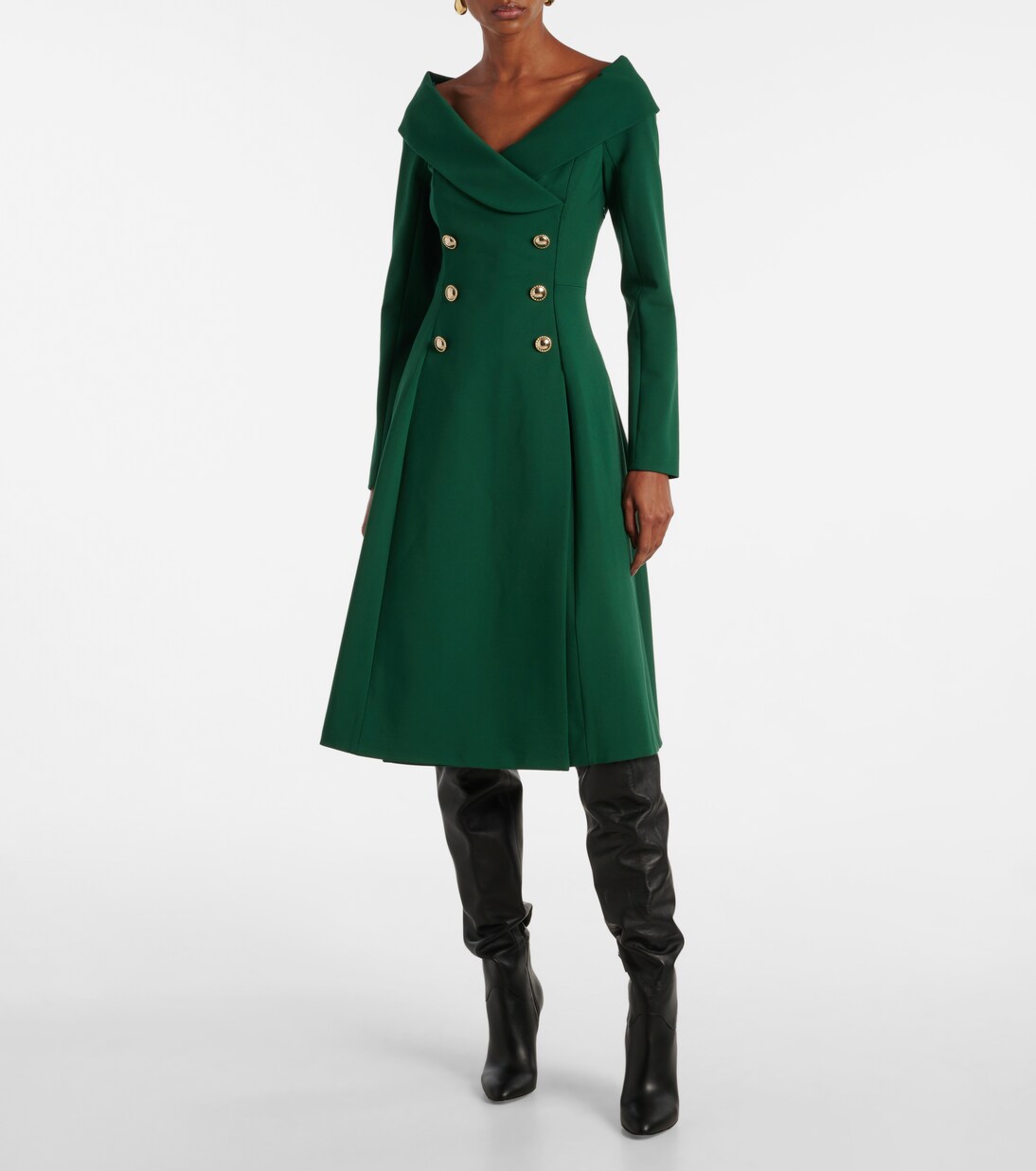 Off-Shoulder-Midikleid | Dorothee Schumacher