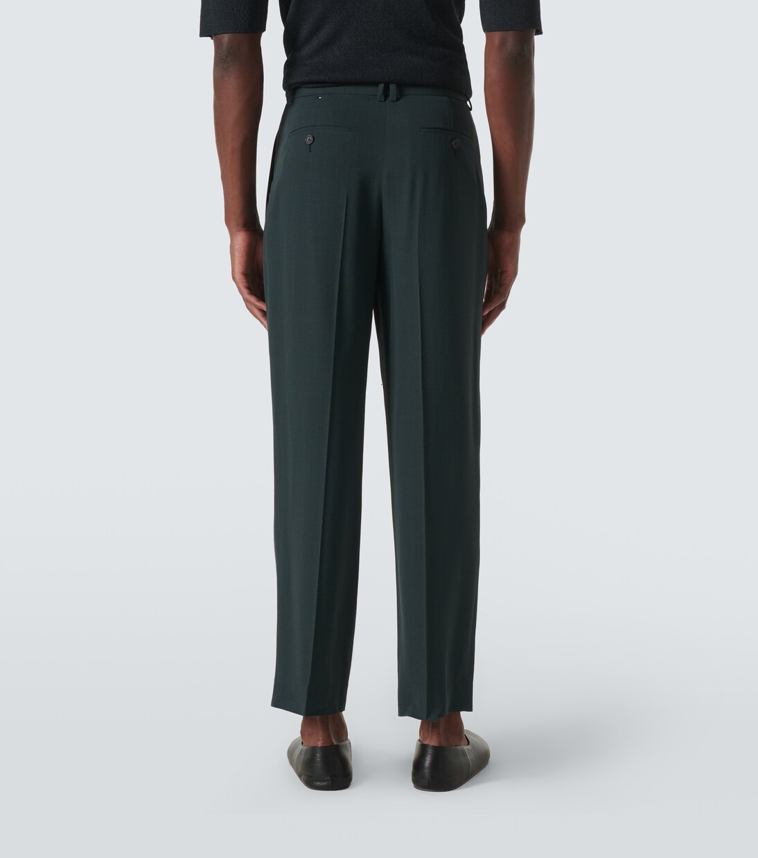 Silas wool-blend straight pants | The Row