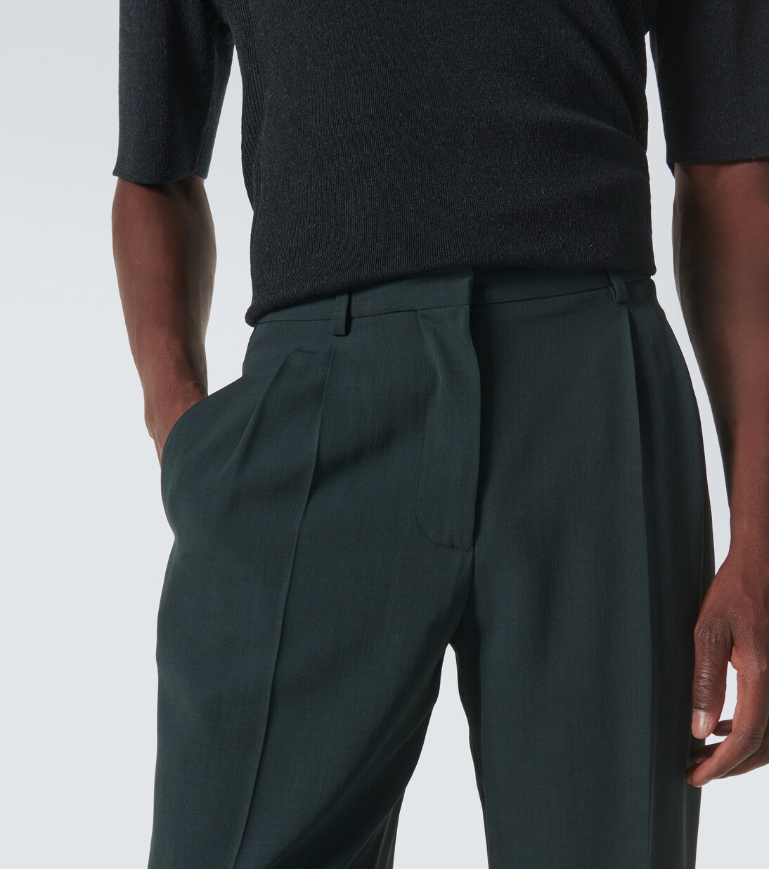 Silas wool-blend straight pants | The Row