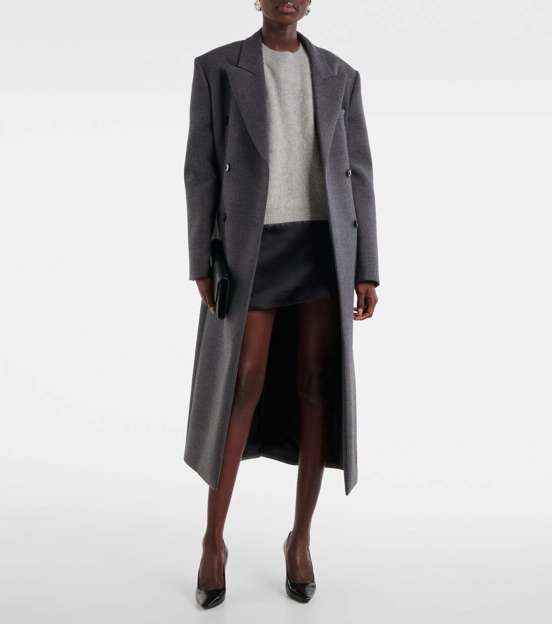 Silk satin mini skirt | Lisa Yang