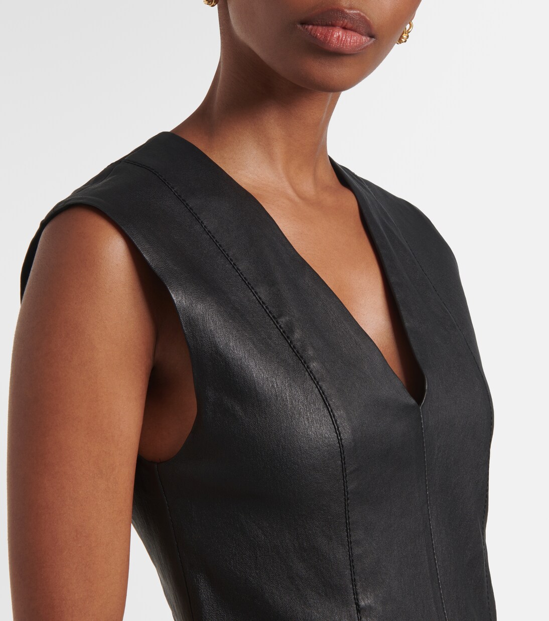 Robe midi Kosma en cuir | Joseph