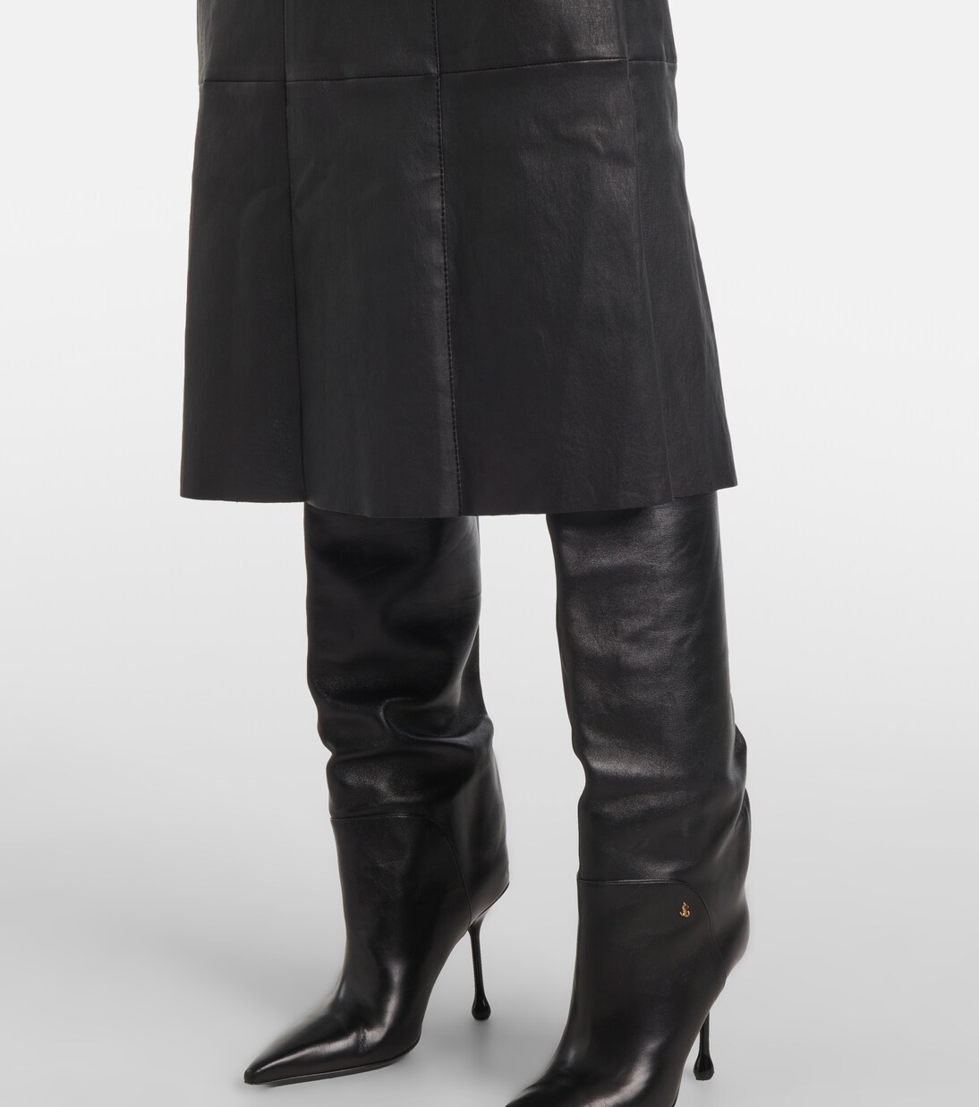 Robe midi Kosma en cuir | Joseph