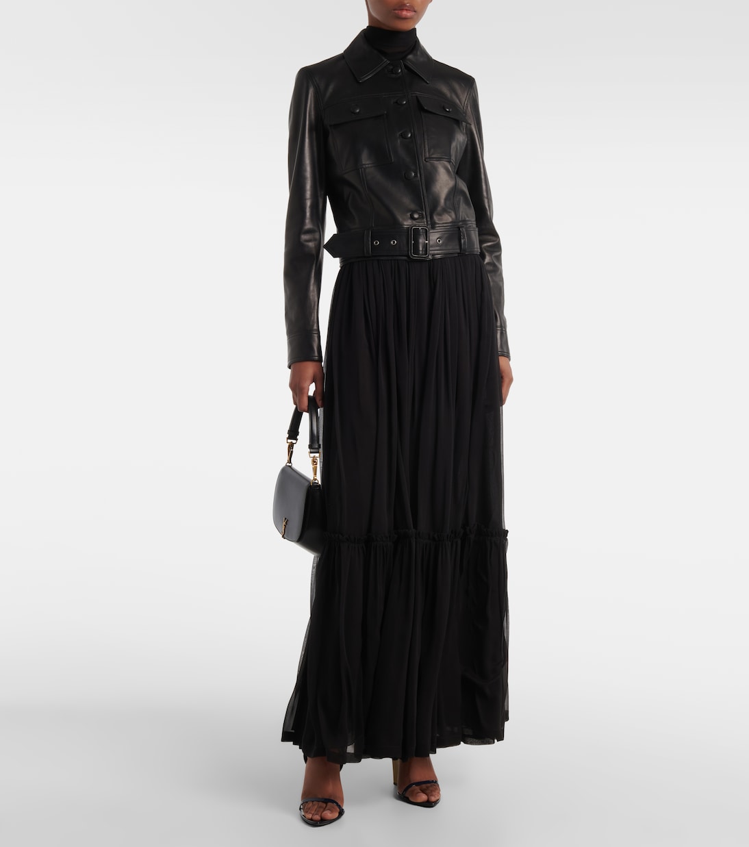 Wedge-Sandalen Salomé 110 aus Lackleder | Saint Laurent