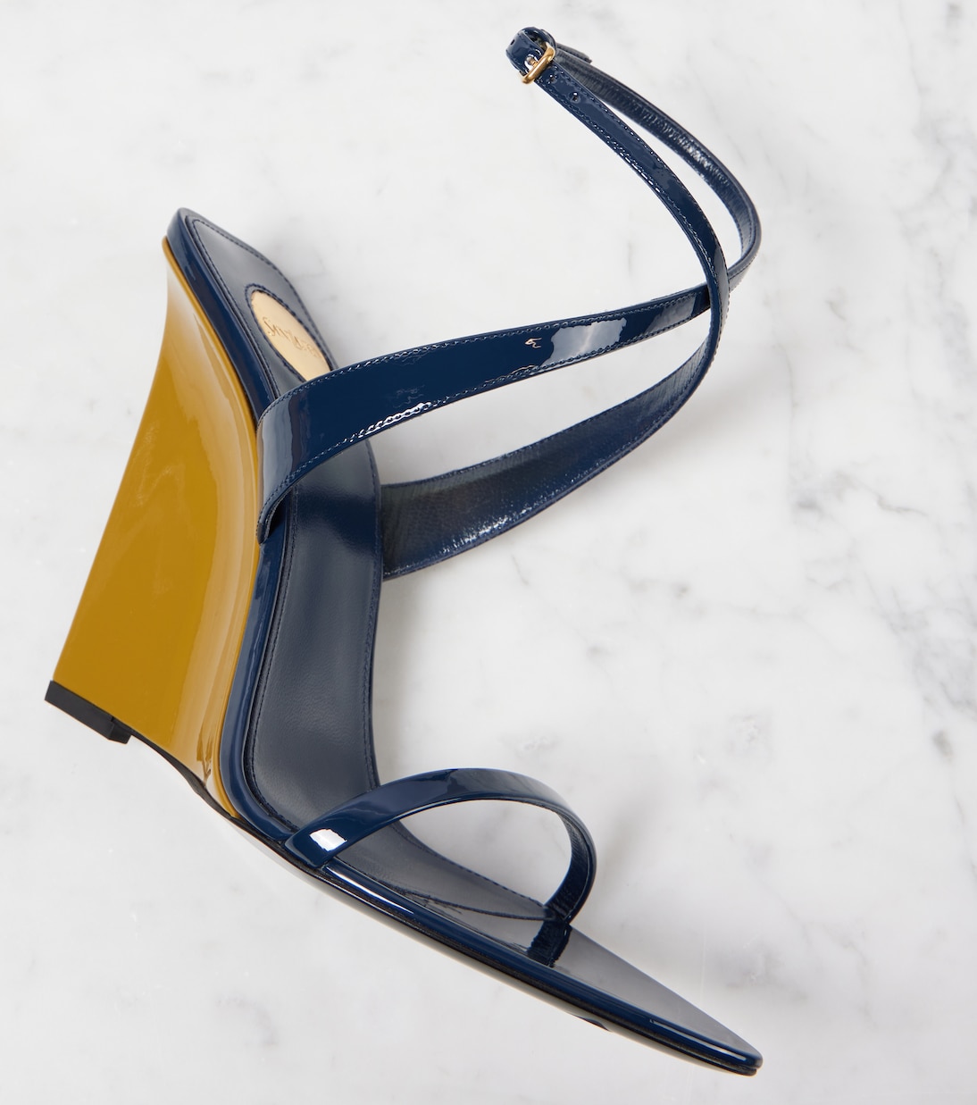 Wedge-Sandalen Salomé 110 aus Lackleder | Saint Laurent