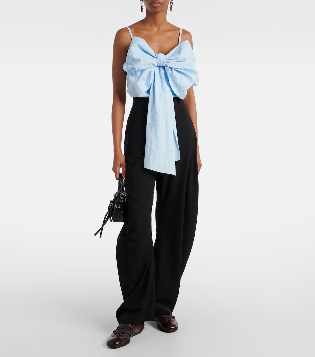 Top de algodón con lazo | Acne Studios