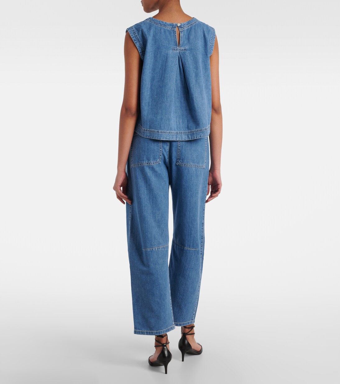 Top Loren aus Denim | Velvet