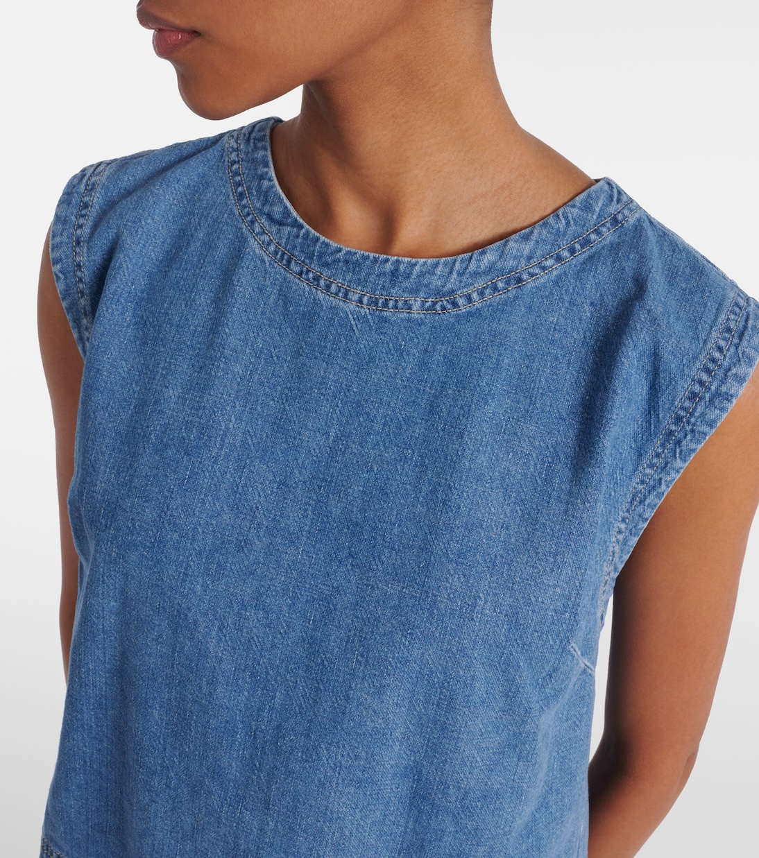 Top Loren aus Denim | Velvet
