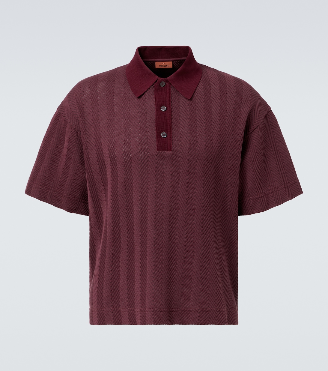 Zigzag cotton-blend polo shirt | Missoni