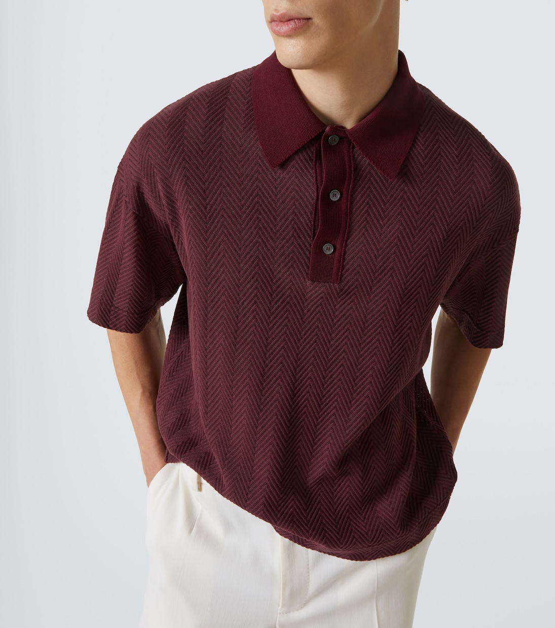 Zigzag cotton-blend polo shirt | Missoni