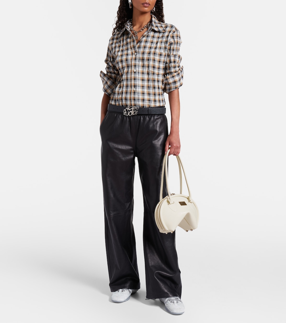 Borsa a spalla Bowlina Small in pelle | Acne Studios