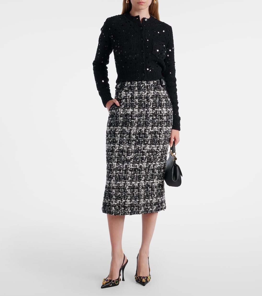 Sequined wool-blend cardigan | Dolce&Gabbana