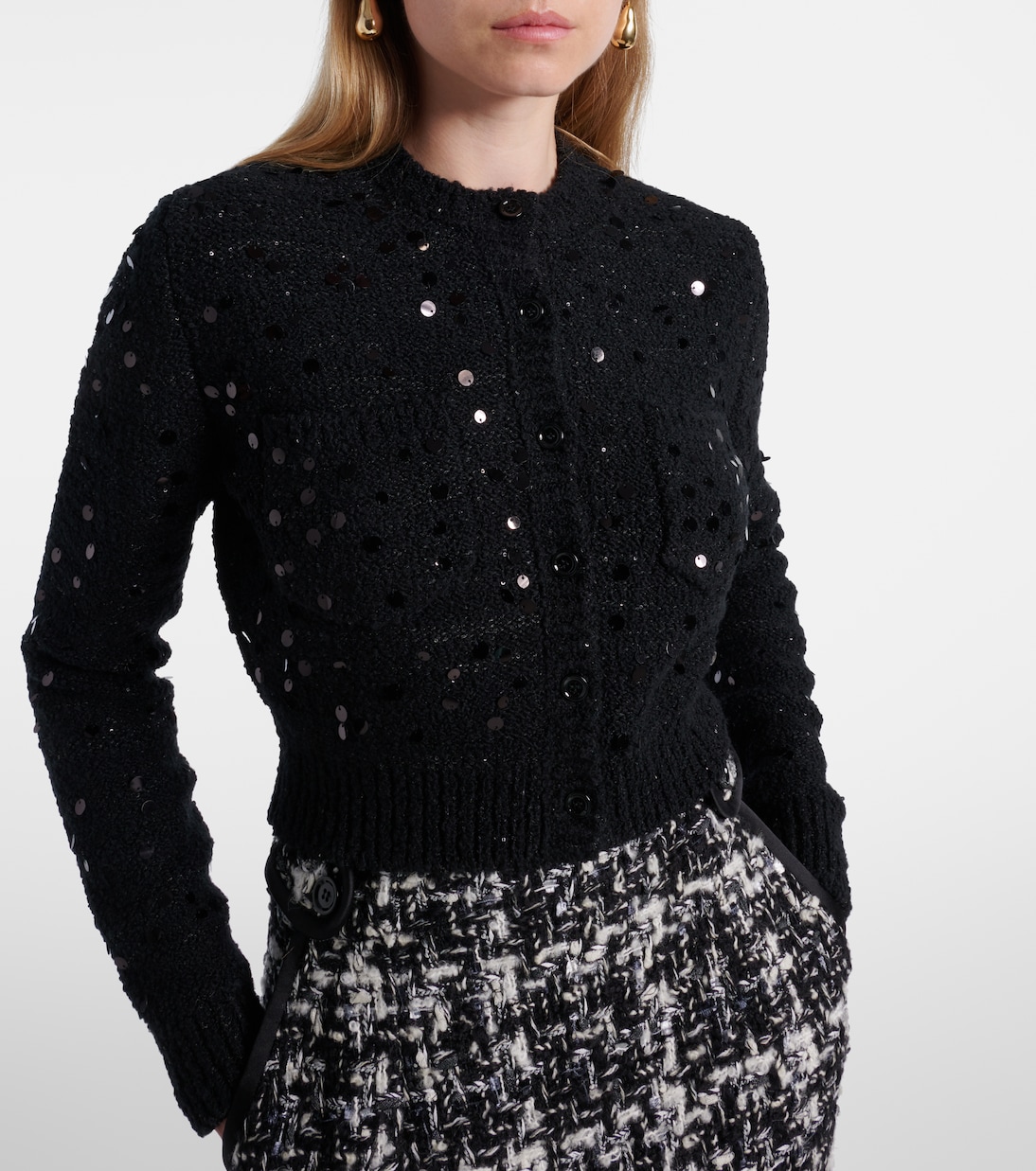 Sequined wool-blend cardigan | Dolce&Gabbana