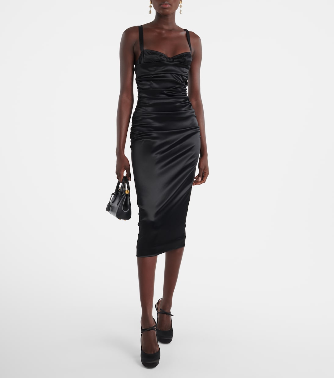 Ruched satin bustier dress | Dolce&Gabbana