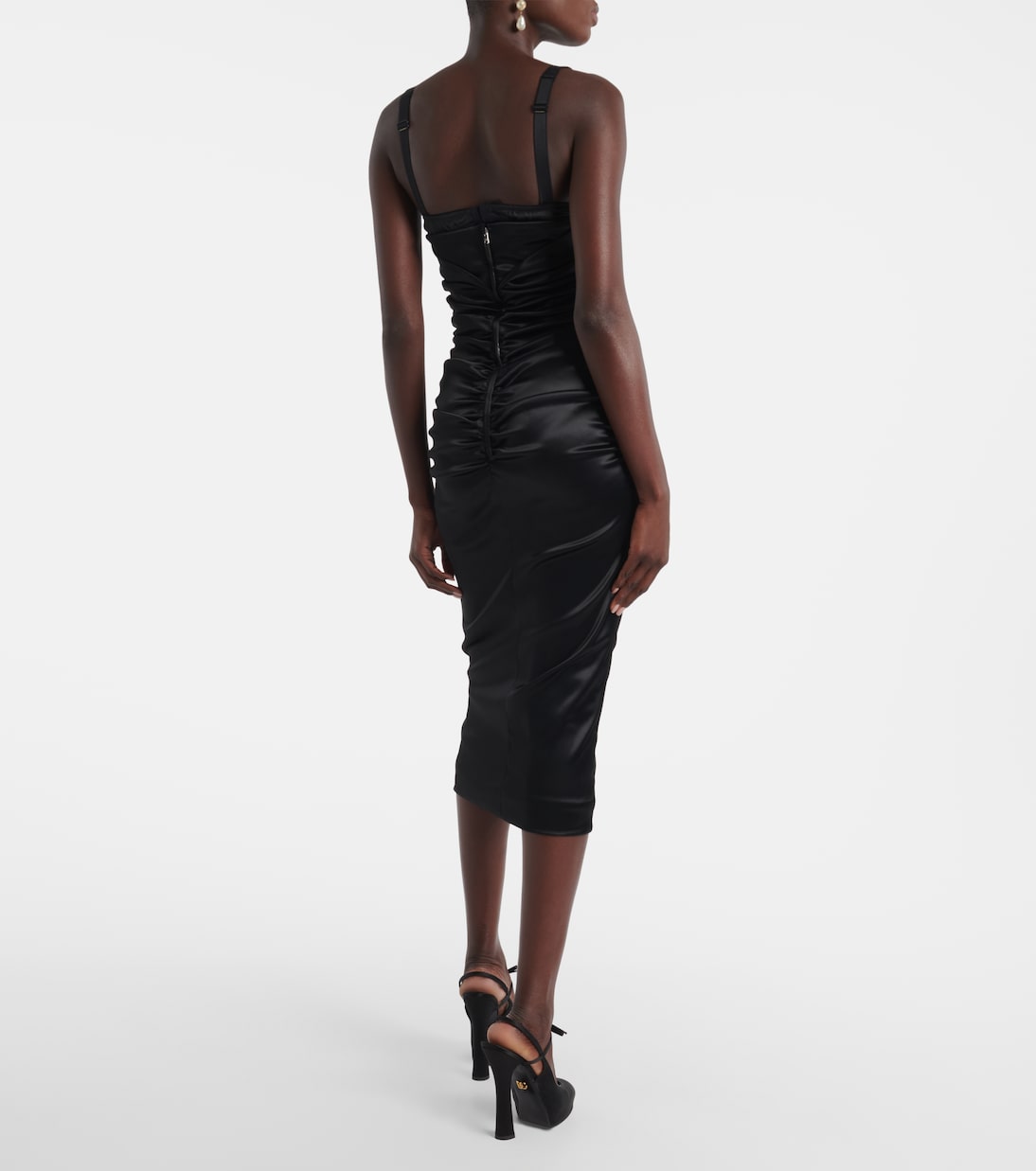Ruched satin bustier dress | Dolce&Gabbana