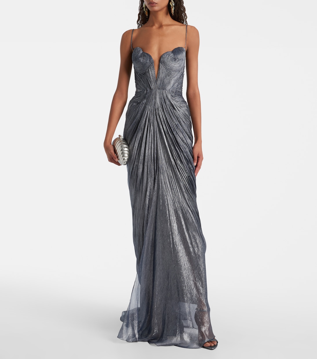 Robe longue Cecilia en tulle de soie | Maria Lucia Hohan