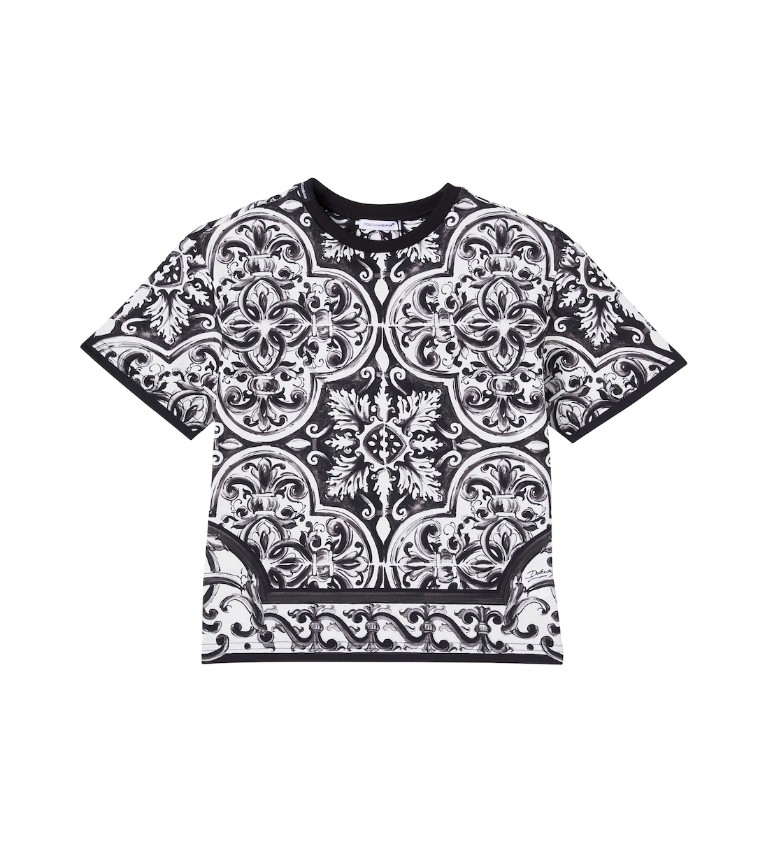 Majolica cotton jersey T-shirt | Dolce&Gabbana Kids