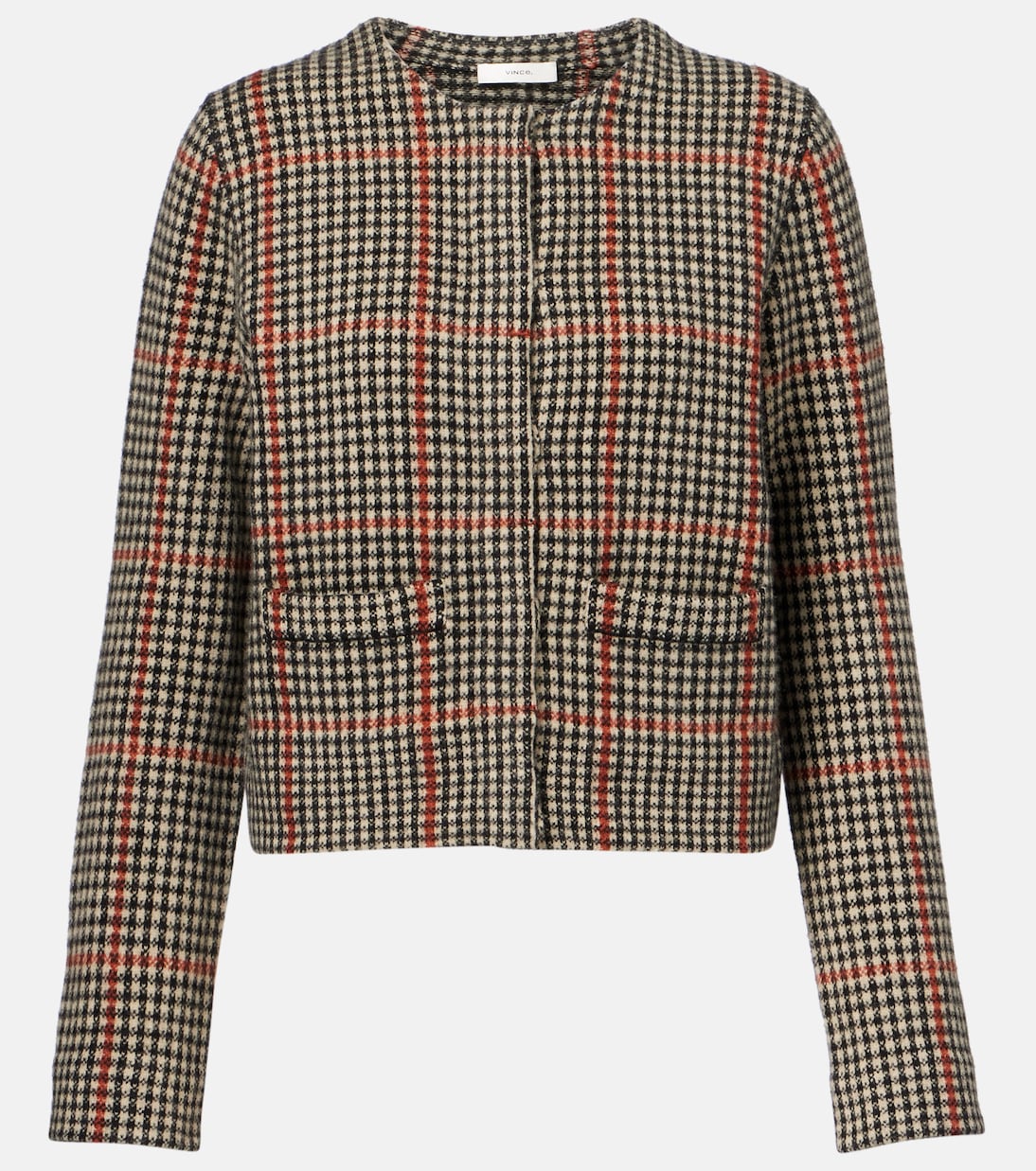 Checked wool cardigan | Vince