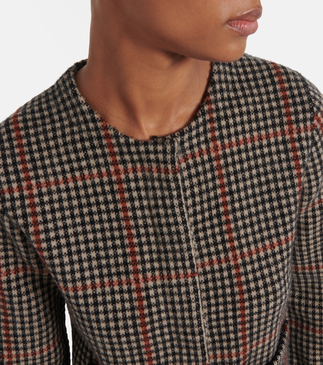 Checked wool cardigan | Vince