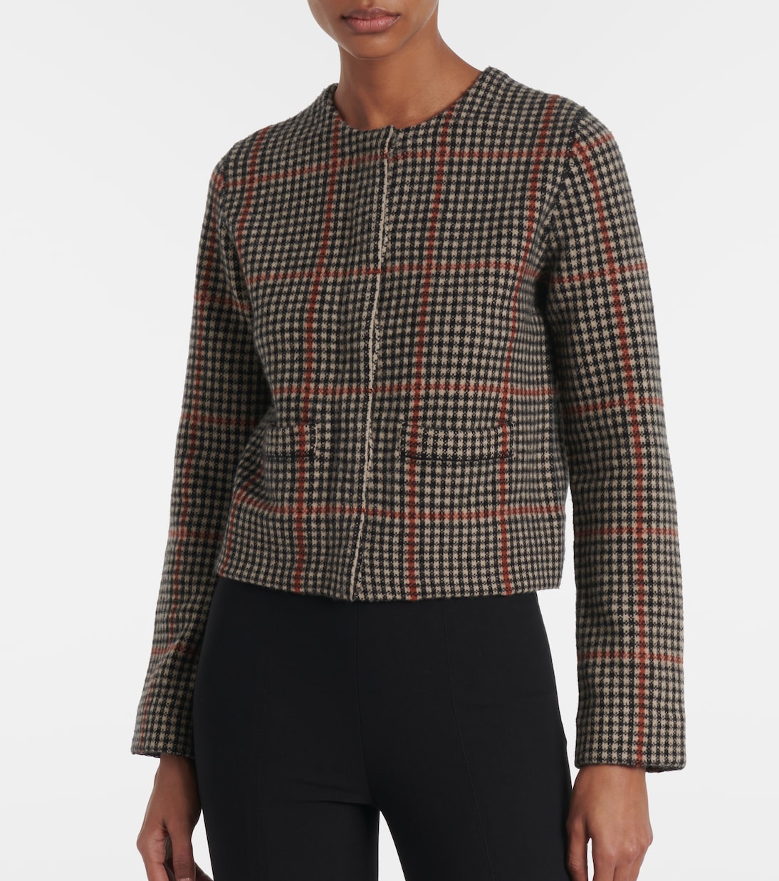 Checked wool cardigan | Vince