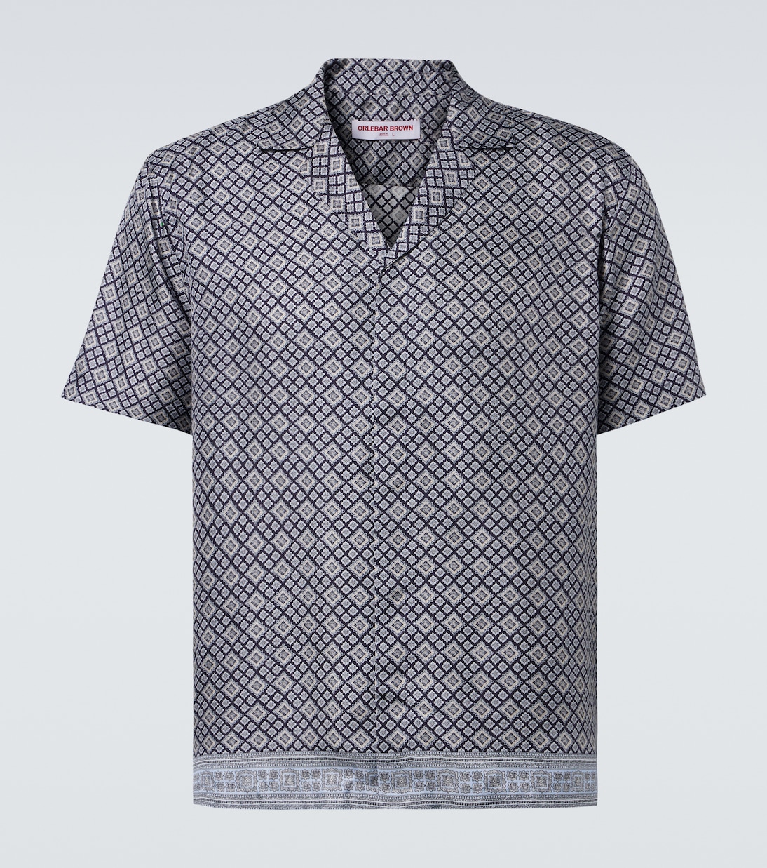 Maitan printed silk blowing shirt | Orlebar Brown