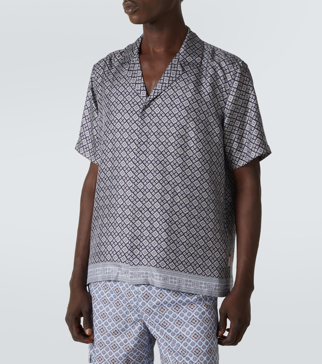 Maitan printed silk blowing shirt | Orlebar Brown