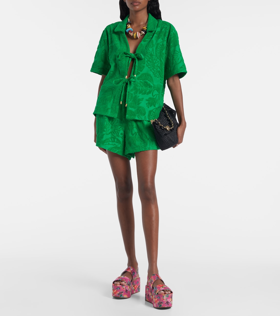 Bedruckte Plateausandalen | Farm Rio