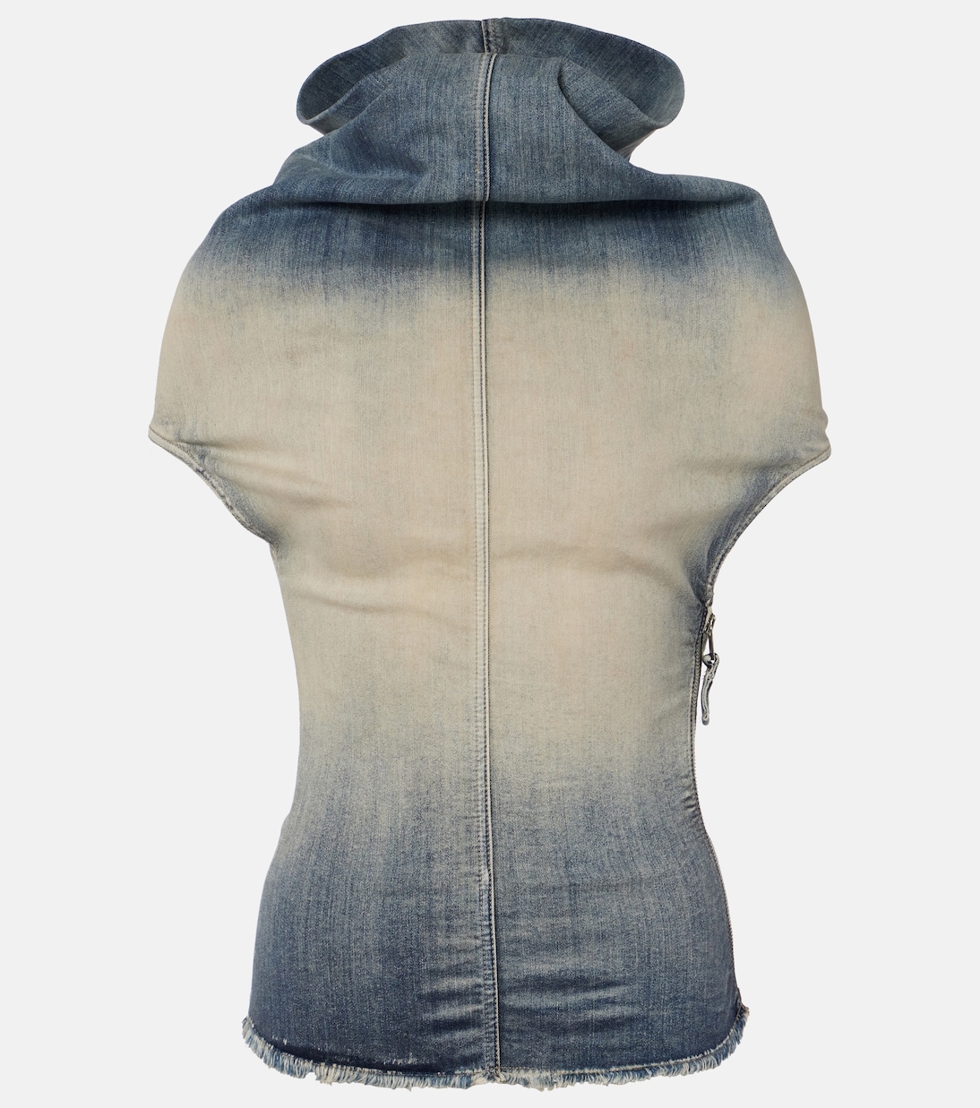 Draped denim top  | Rick Owens