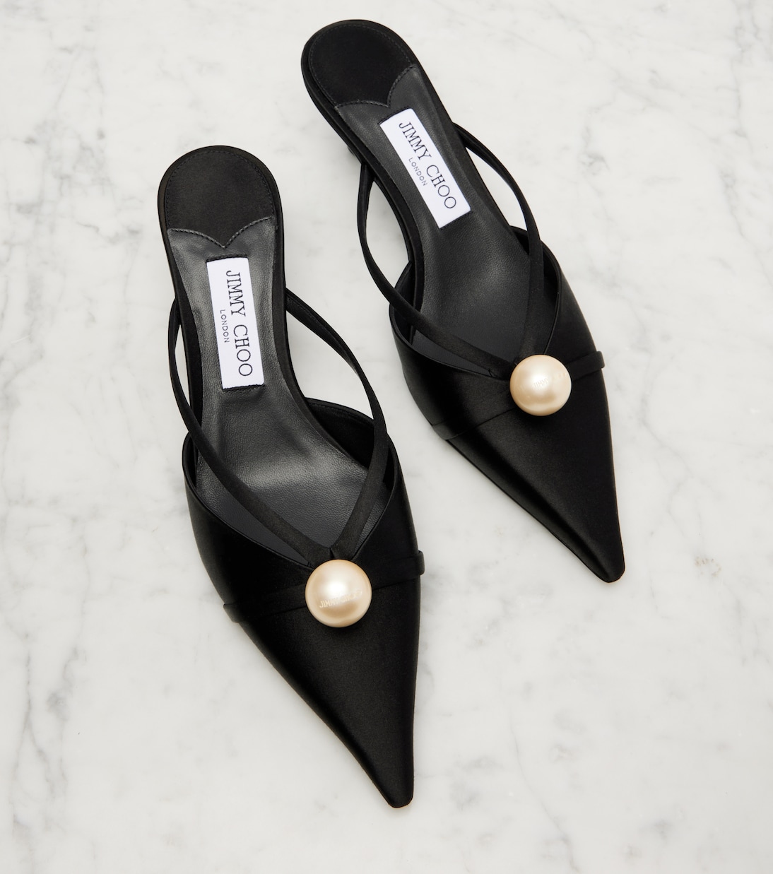 Sana 50 embellished satin mules | Jimmy Choo