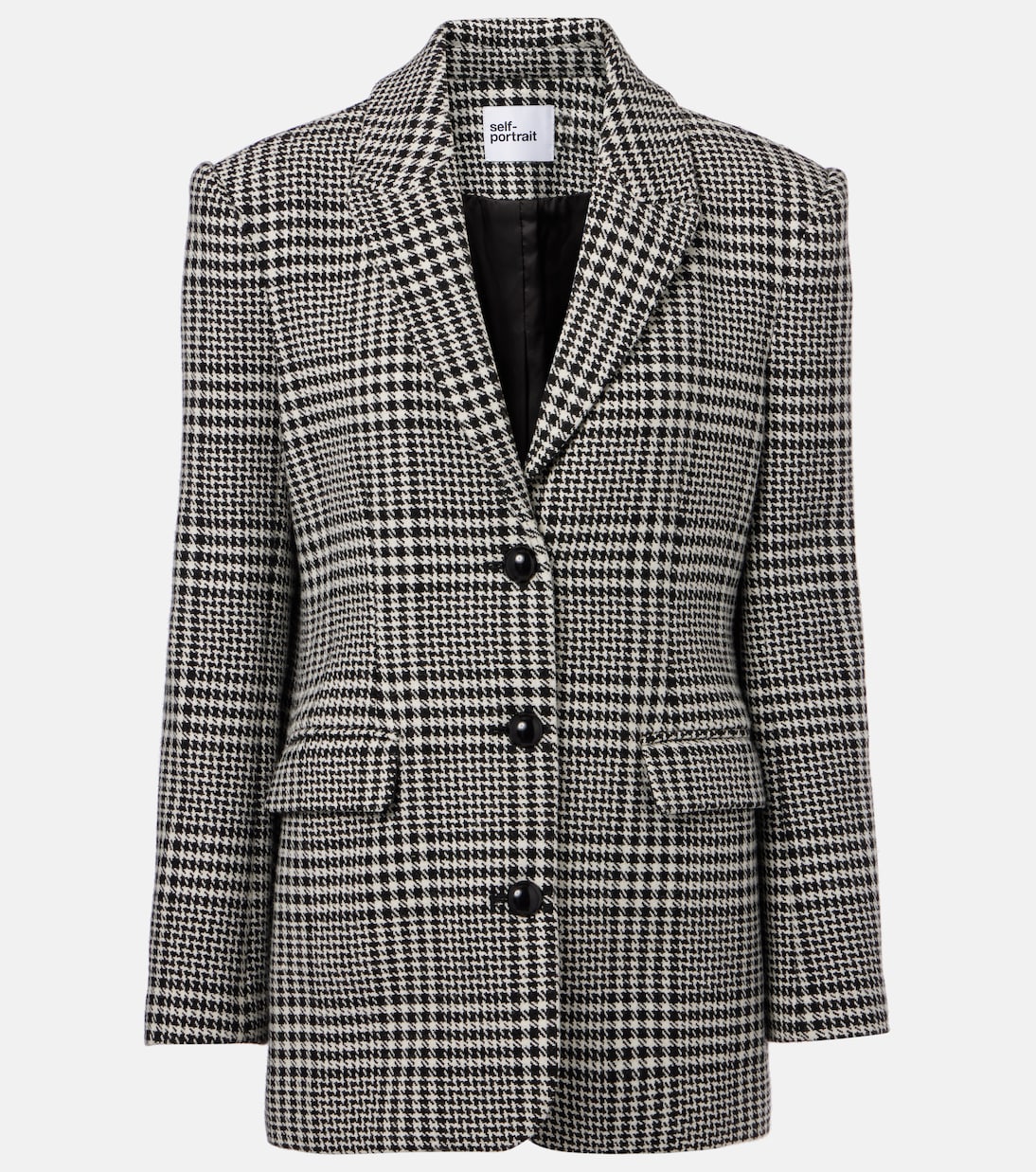 Hundstooth oversized blazer | Self-Portrait