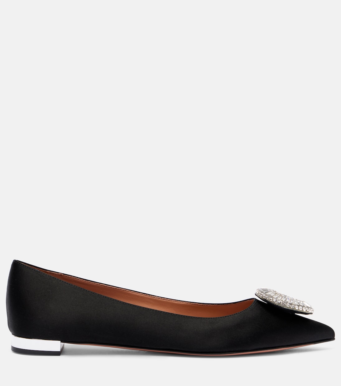 Crystal Hoop satin ballet flats | Aquazzura