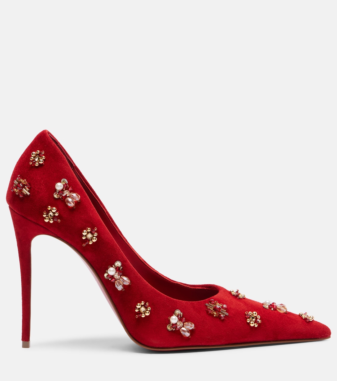 Mix Kate 100 embellished suede pumps | Christian Louboutin