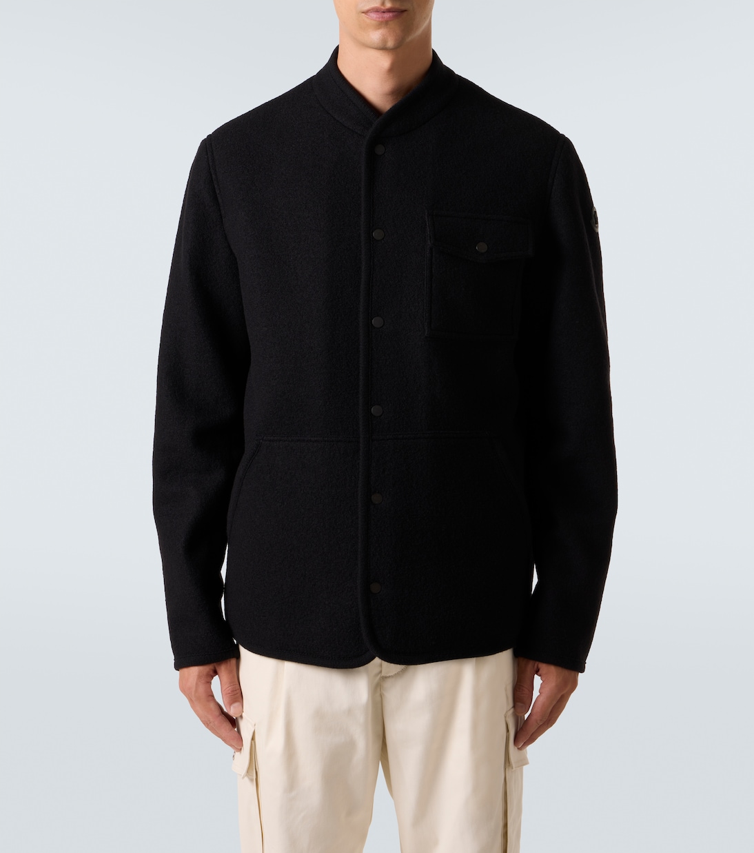 Virgin wool bouclé overshirt | Moncler
